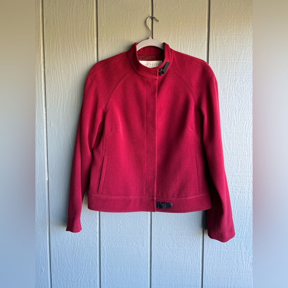 Vintage DonCaster Red Fall Winter Bomber Blazer Jacket Coat